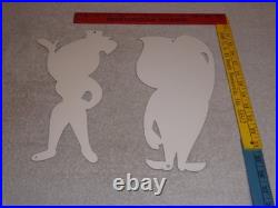 Vintage Esso Oil Drop Boy & Girl Pair 12 Metal Gasoline Oil Advertising Sign 2