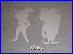 Vintage Esso Oil Drop Boy & Girl Pair 12 Metal Gasoline Oil Advertising Sign 2