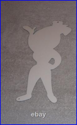 Vintage Esso Oil Drop Girl Woman 12 Enamel Metal Gasoline Oil Advertising Sign