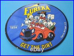 Vintage Eureka Vacuum Cleaner Porcelain Gas Motor Oil 12 Service Sign