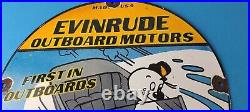 Vintage Evinrude Outboards Porcelain Sign Boat Motor Gas Engines Casper Sign