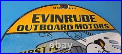 Vintage Evinrude Outboards Porcelain Sign Boat Motor Gas Engines Casper Sign