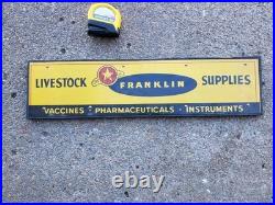 Vintage FRANKLIN LIVESTOCK SUPPLIES SIGN