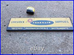Vintage FRANKLIN LIVESTOCK SUPPLIES SIGN