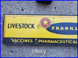 Vintage FRANKLIN LIVESTOCK SUPPLIES SIGN