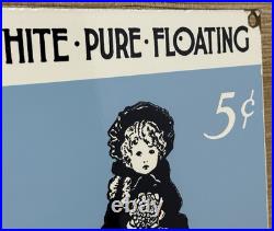 Vintage Fairy Soap Porcelain Sign General Store Gas Station Grocery Motor Oil