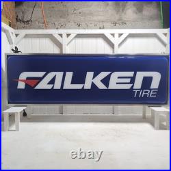 Vintage Falken Tire Sign 2 Sided Light 36X12X6VGC