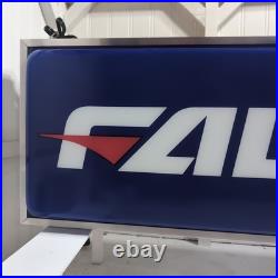 Vintage Falken Tire Sign 2 Sided Light 36X12X6VGC