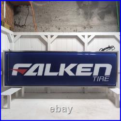 Vintage Falken Tire Sign 2 Sided Light 36X12X6VGC