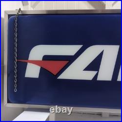 Vintage Falken Tire Sign 2 Sided Light 36X12X6VGC