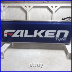 Vintage Falken Tire Sign 2 Sided Light 36X12X6VGC