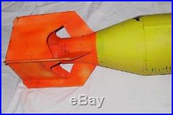 Vintage Fall-Out Shelter Equipment Sign Painted Practice Training Bomb Shell