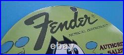 Vintage Fender Guitars & Amplifiers Porcelain American Stratocaster Service Sign