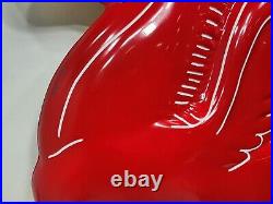 Vintage Fiberglass 48 x 36 Mobil Pegasus Horse Logo Sign Red