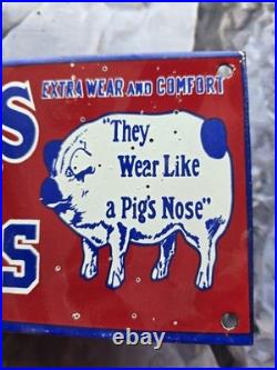 Vintage Finck's Detroit-special Overalls Porcelain Sign