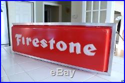 Vintage Firestone Lighted Dealer Sign, Double Sided