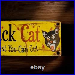 Vintage Fireworks Porcelain Sign Celebrate 4th Of July Firecrackers Gas Oil USA