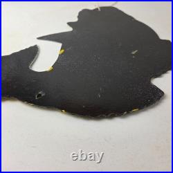 Vintage Fishing Bass Sign Fish Wildlife Signage Paw Paw Porcelain Gas Sign