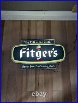 Vintage Fitgers Beer Advertising Sign Duluth Minnesota Lake Superior Rare HTF