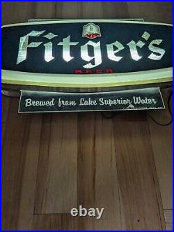 Vintage Fitgers Beer Advertising Sign Duluth Minnesota Lake Superior Rare HTF