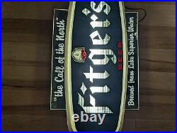 Vintage Fitgers Beer Advertising Sign Duluth Minnesota Lake Superior Rare HTF