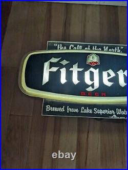 Vintage Fitgers Beer Advertising Sign Duluth Minnesota Lake Superior Rare HTF