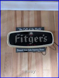 Vintage Fitgers Beer Advertising Sign Duluth Minnesota Lake Superior Rare HTF