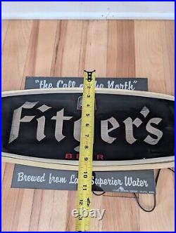 Vintage Fitgers Beer Advertising Sign Duluth Minnesota Lake Superior Rare HTF