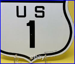 Vintage Florida Us 1 Porcelain Sign Gas 1926 Service Station Highway Route 66