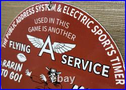 Vintage Flying A Gasoline Porcelain Sign Oil Gas Station San Francisco 49ers