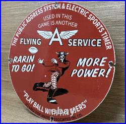 Vintage Flying A Gasoline Porcelain Sign Oil Gas Station San Francisco 49ers