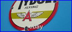 Vintage Flying A Gasoline Porcelain Tydol Service Station Airplane Sign