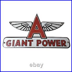 Vintage Flying A Gasoline Sign Giant Power Gas Service Pump Advertising Sign