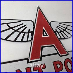 Vintage Flying A Gasoline Sign Giant Power Gas Service Pump Advertising Sign