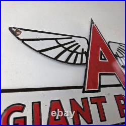 Vintage Flying A Gasoline Sign Giant Power Gas Service Pump Advertising Sign