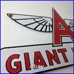 Vintage Flying A Gasoline Sign Giant Power Gas Service Pump Advertising Sign