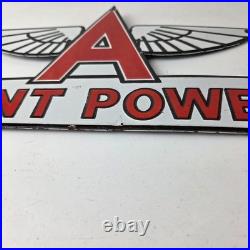 Vintage Flying A Gasoline Sign Giant Power Gas Service Pump Advertising Sign