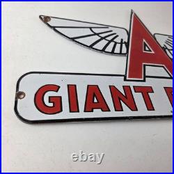 Vintage Flying A Gasoline Sign Giant Power Gas Service Pump Advertising Sign