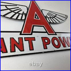 Vintage Flying A Gasoline Sign Giant Power Gas Service Pump Advertising Sign
