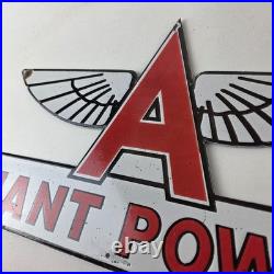 Vintage Flying A Gasoline Sign Giant Power Gas Service Pump Advertising Sign