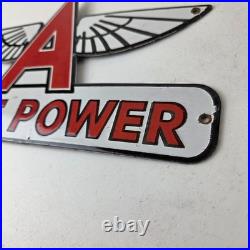 Vintage Flying A Gasoline Sign Giant Power Gas Service Pump Advertising Sign