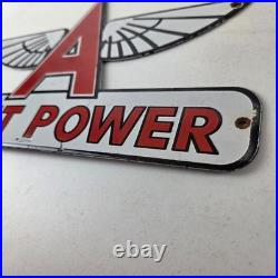Vintage Flying A Gasoline Sign Giant Power Gas Service Pump Advertising Sign