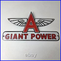 Vintage Flying A Gasoline Sign Giant Power Gas Service Pump Advertising Sign