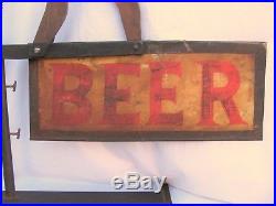 Vintage Folk Art Beer Whirligig Advertising Sign Weather Vane Shipping Available
