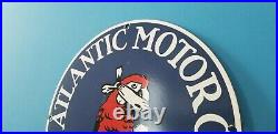 Vintage Ford Motor Co Porcelain Atlantic Gasoline Parrot Motor Oil Service Sign