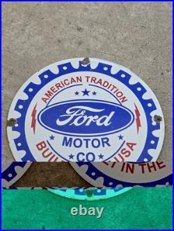 Vintage Ford Motor Company American Tradition Porcelain Sign 12