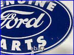 Vintage Ford Motors Porcelain Dealership Sign Gasoline Motor Oil Gas Parts