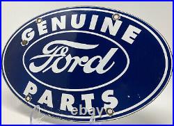 Vintage Ford Motors Porcelain Dealership Sign Gasoline Motor Oil Gas Parts