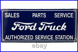 Vintage Ford Motors Porcelain Sign Gas Station Pump Plate Dealership Chevrolet