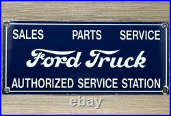 Vintage Ford Motors Porcelain Sign Gas Station Pump Plate Dealership Chevrolet